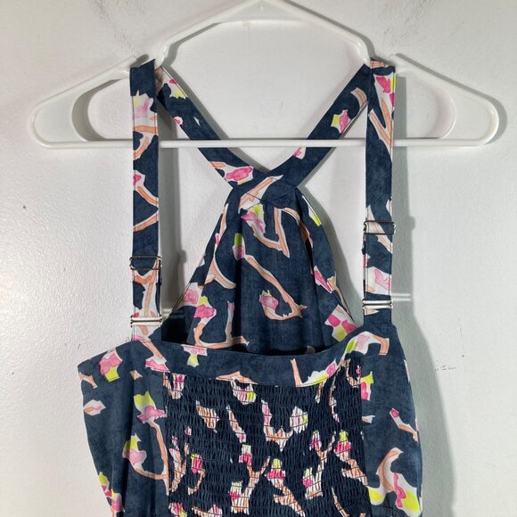 Womens Cabi Aurora Halter Maxi Dress 5269 Art To Wear Gray Pink Orange 6 Polyest - Picture 5 of 12